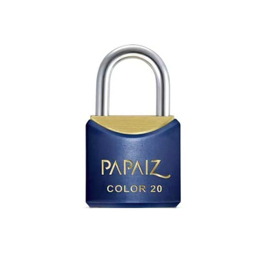 Cadeado com Chave CR20 Latao Azul Color Line Papaiz