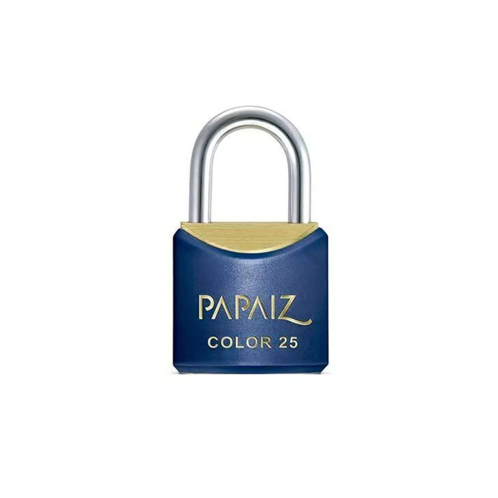 Cadeado com Chave CR25 Latao Azul Color Line Papaiz