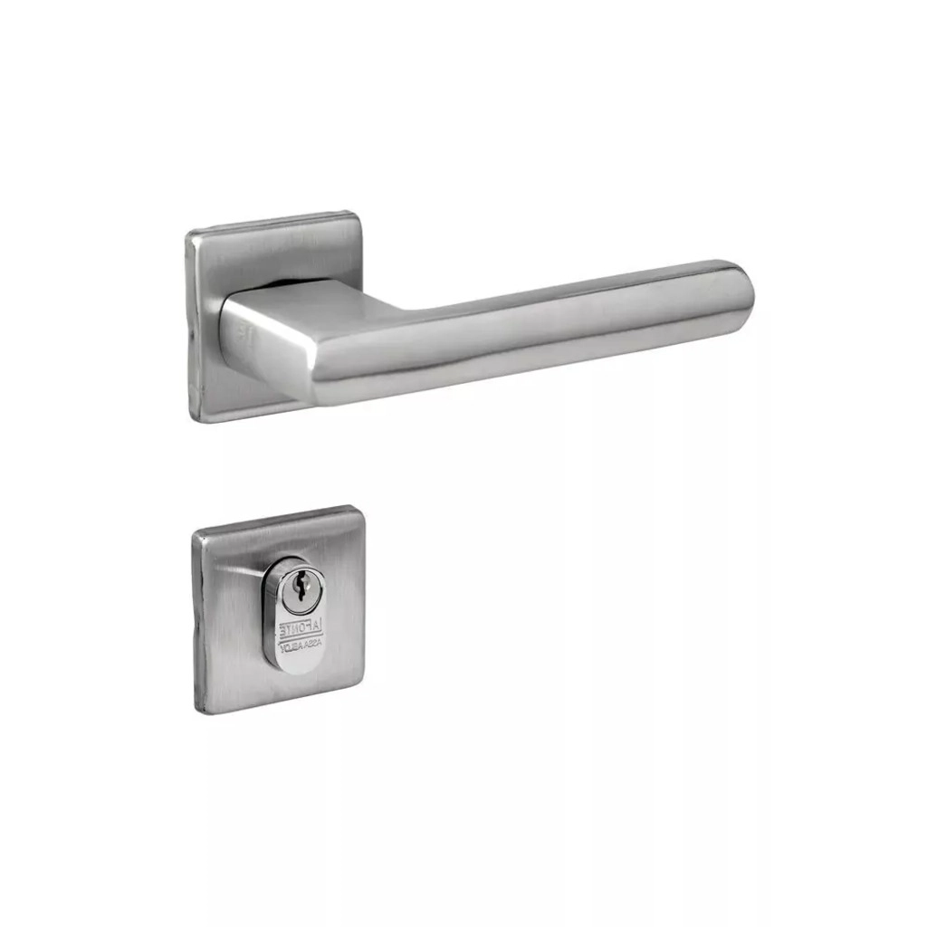 Conjunto Fechadura 454 Externa ST2 55 Ros 333 Inox Lixado