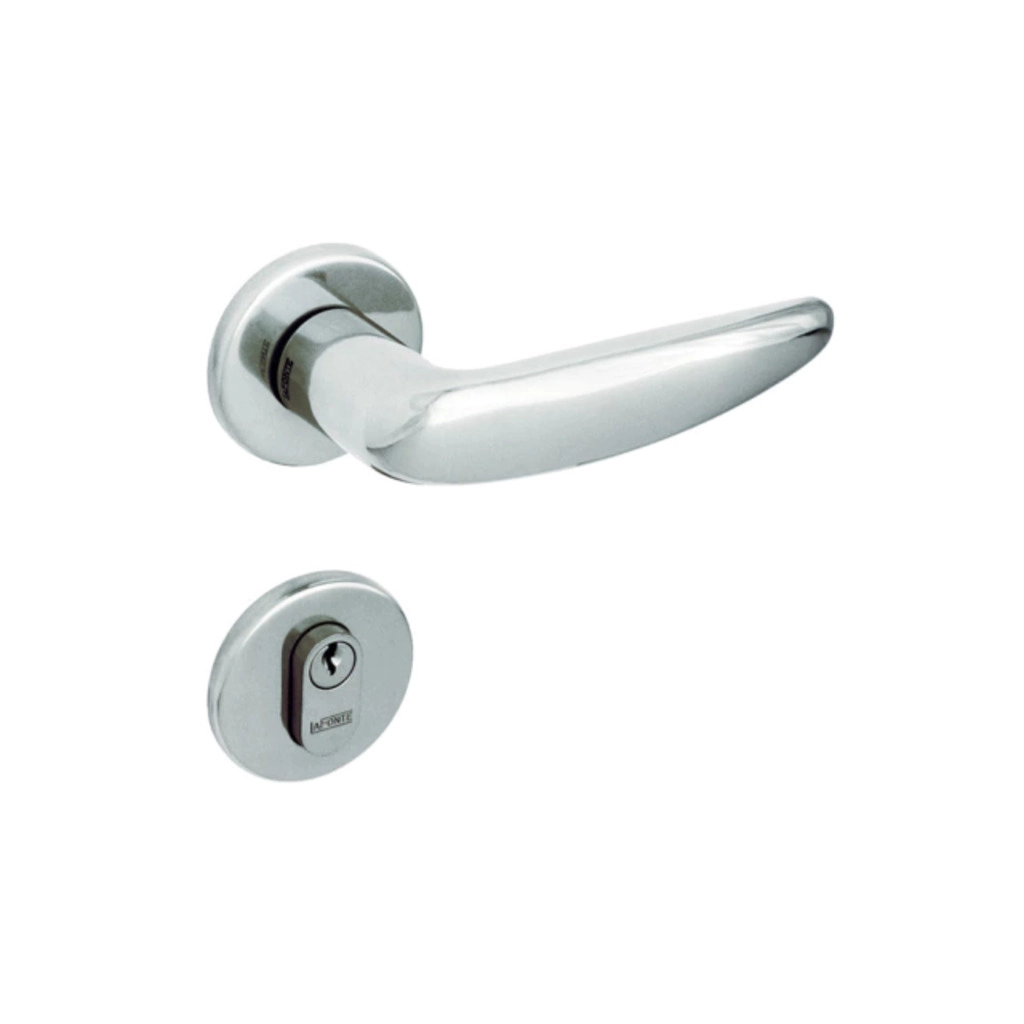 Conjunto Fechadura 515P Zamak Externa ST2 55 CIL ZKRos 327 Inox Cromado Acetinado