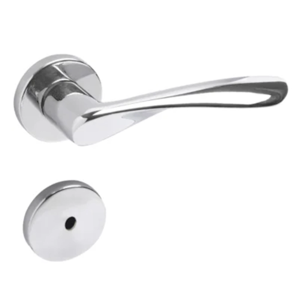 Conjunto Fechadura 610 Zamak WC ST2 55Ros 327 Inox Cromado