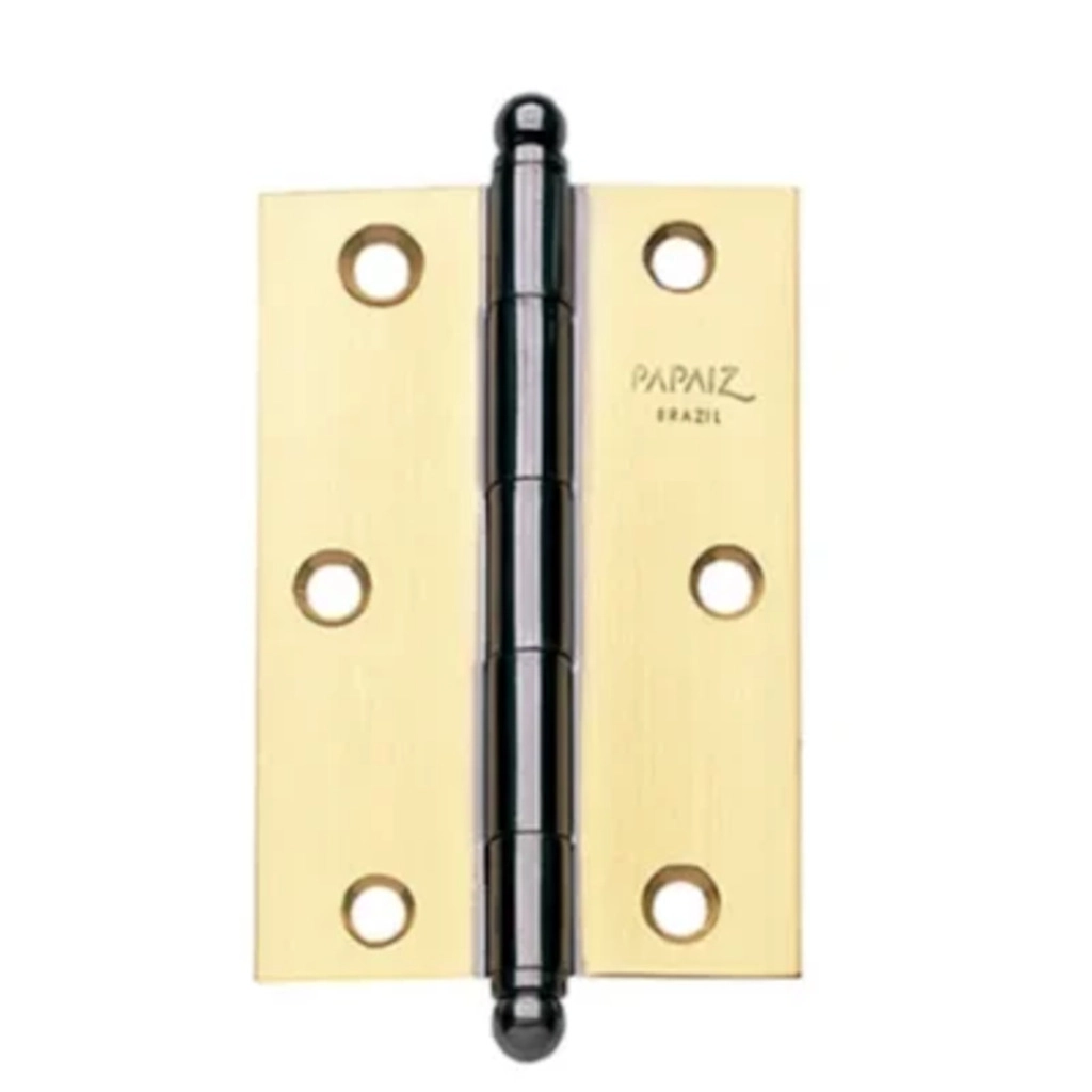 Dobradica Aco Leve com Pino Estampado Modelo 1300  Oxidada 3 76,2mm Papaiz