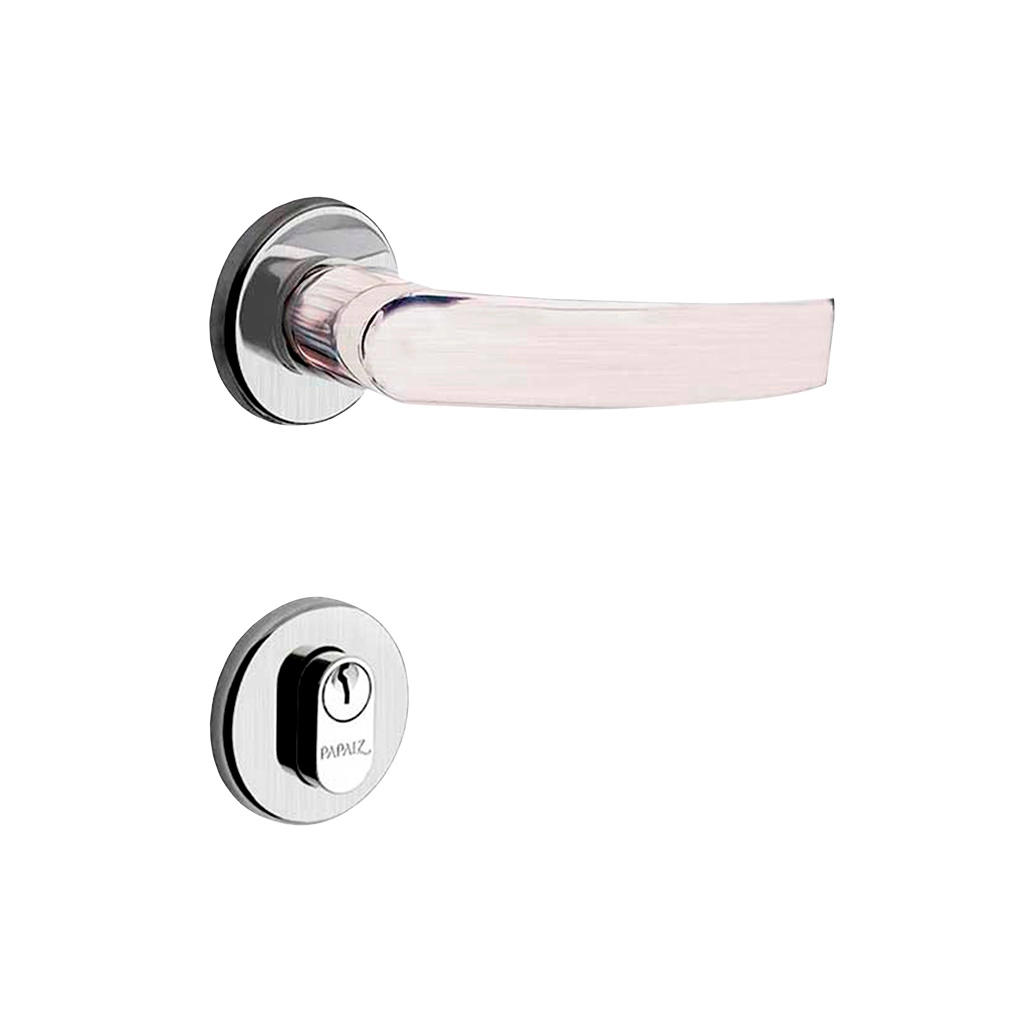 Fechadura Externa de 40mm 3400 Arredondado R61 Mz950 Cromo Acetinado