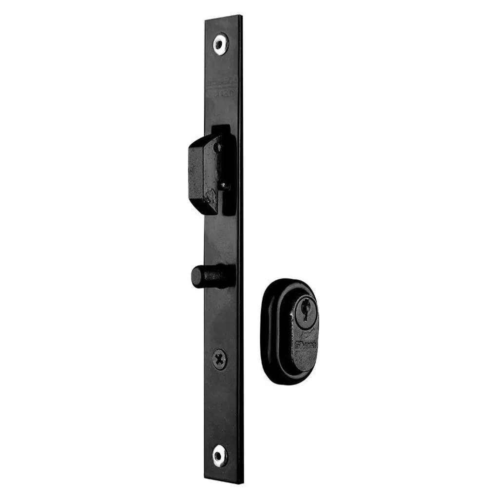 Fechadura Mecânica Auxiliar 7100 Italy Preto - Silvana