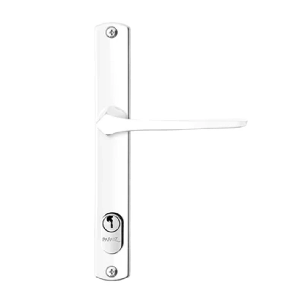 Fechadura para Porta de Aluminio Perfil Entrada Branca 22mm MZ33 Papaiz