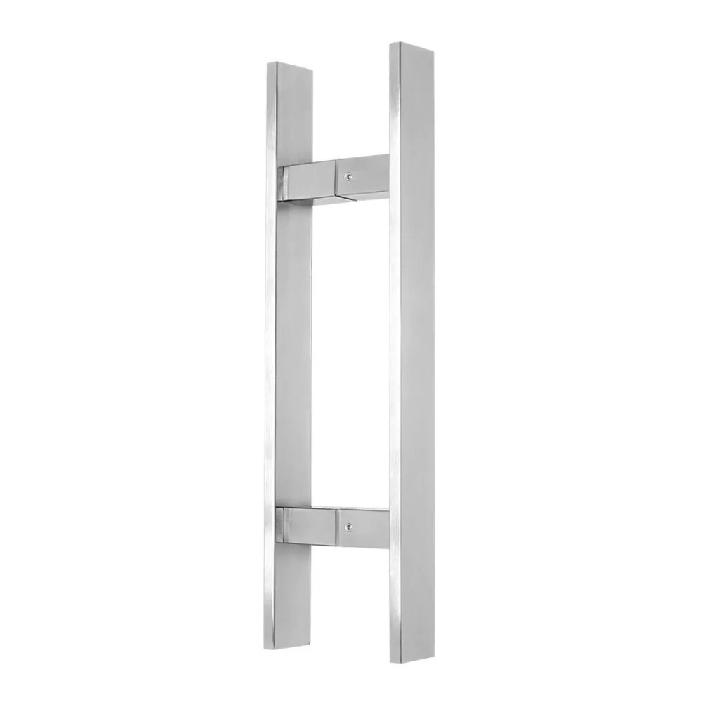 Puxador De Porta Reto 800mm Inox Escovado - Silvana 2Pçs