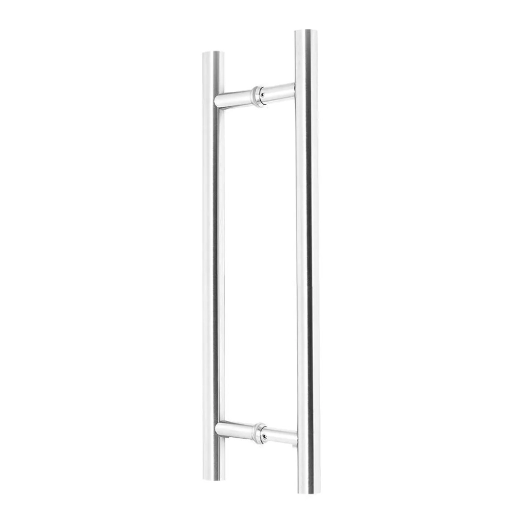 Puxador De Porta Tubular 800mm Inox Escovado - Silvana 2Pçs