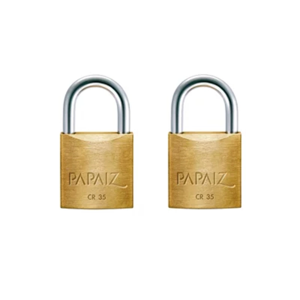 Cadeado Cl?ssico Papaiz CR35 Twinpack com Mesmo Segredo