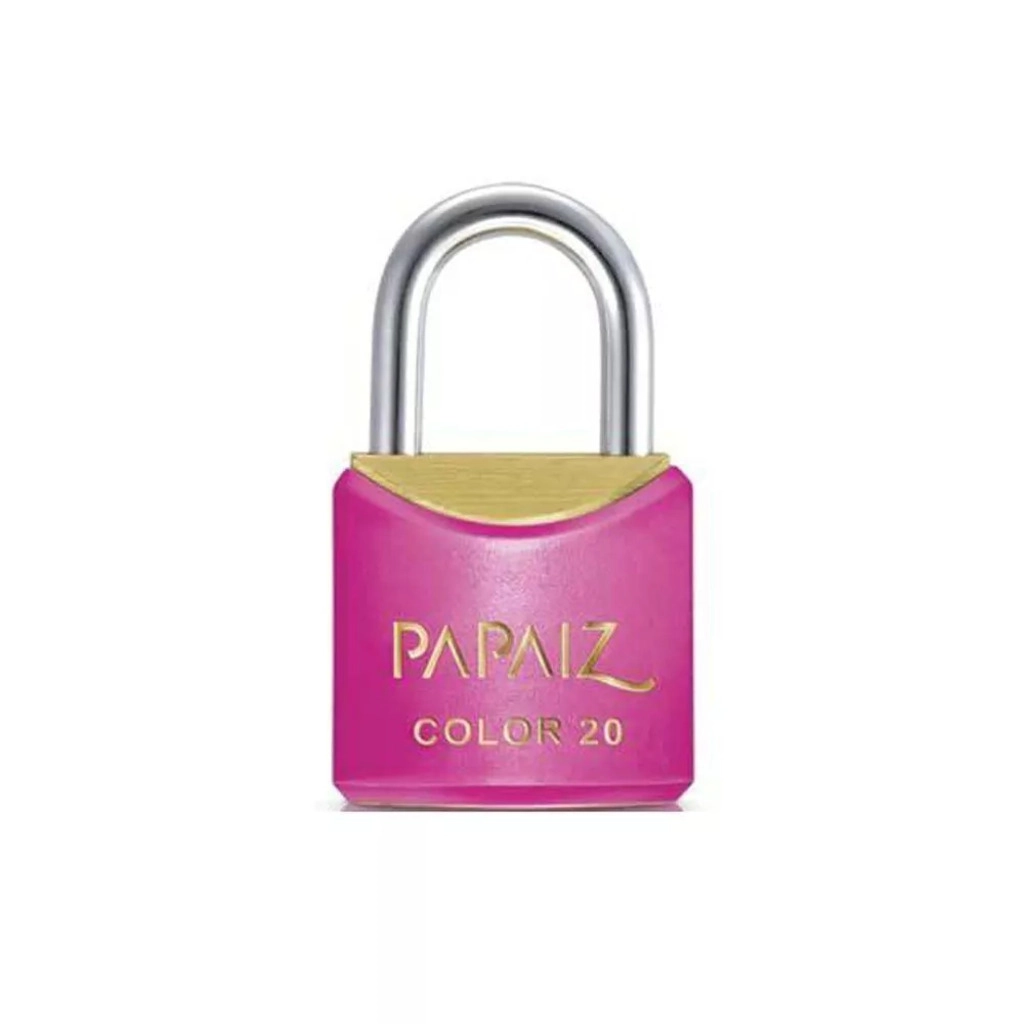 Cadeado com Chave CR20 Latao Rosa Color Line Papaiz
