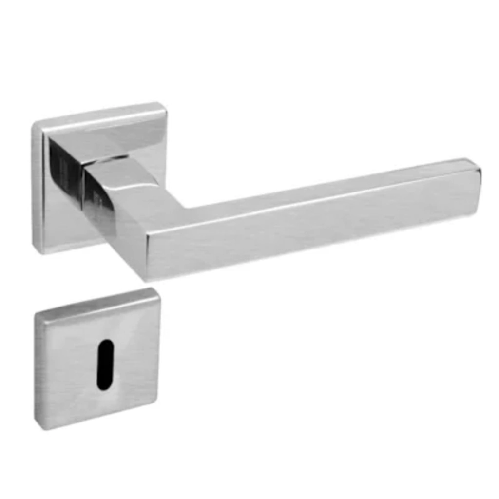 Conjunto Fechadura 455 Inox Interna ST2 55Ros 333 Inox Lixado