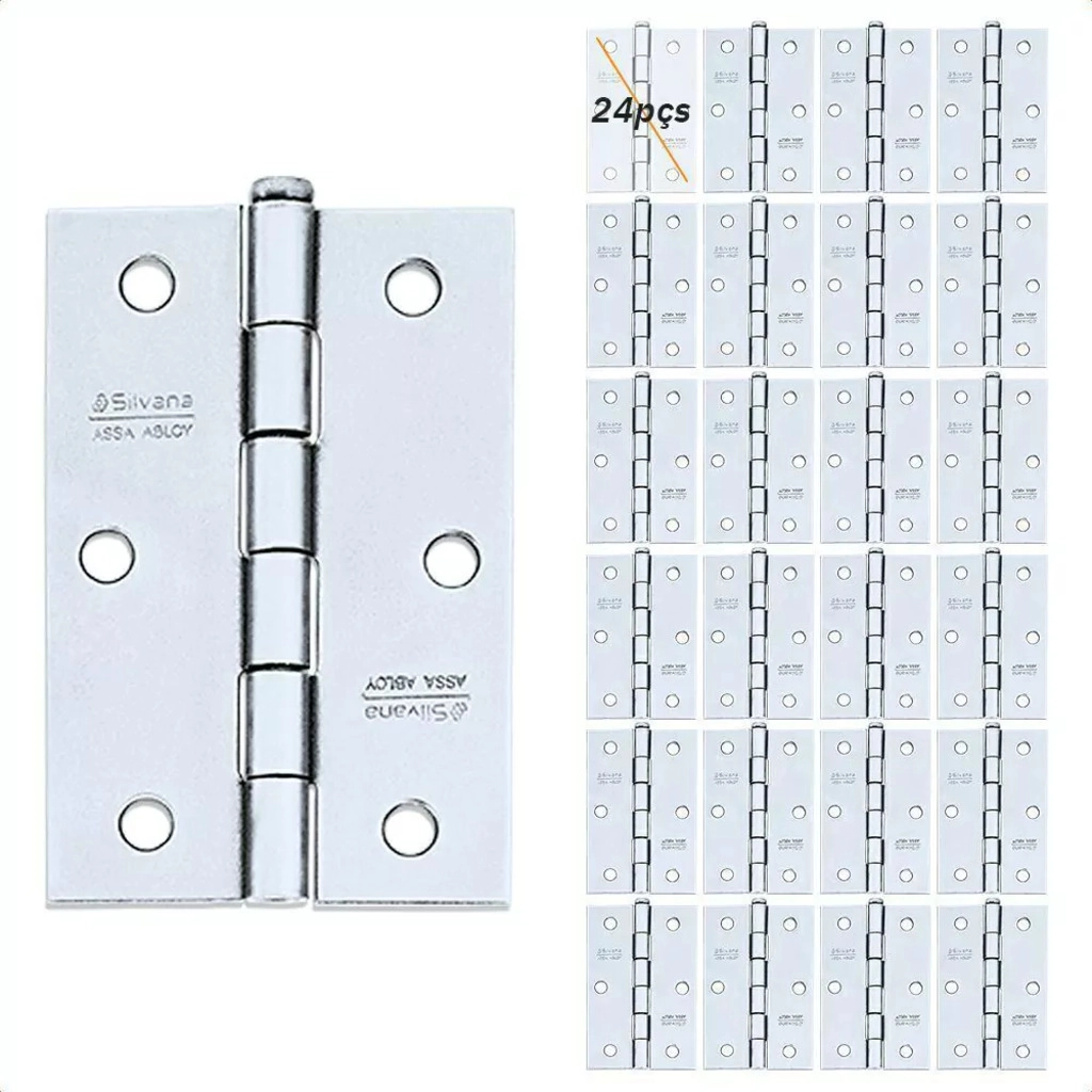 Dobradica Modelo 850  - 2.1/2" Zincado - Silvana 24pcs