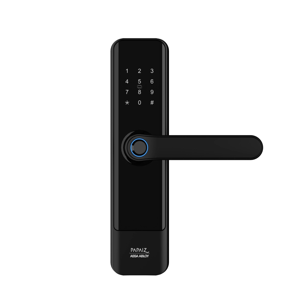 Fechadura Eletrônica SL150 Com Biometria De Embutir Preta Papaiz