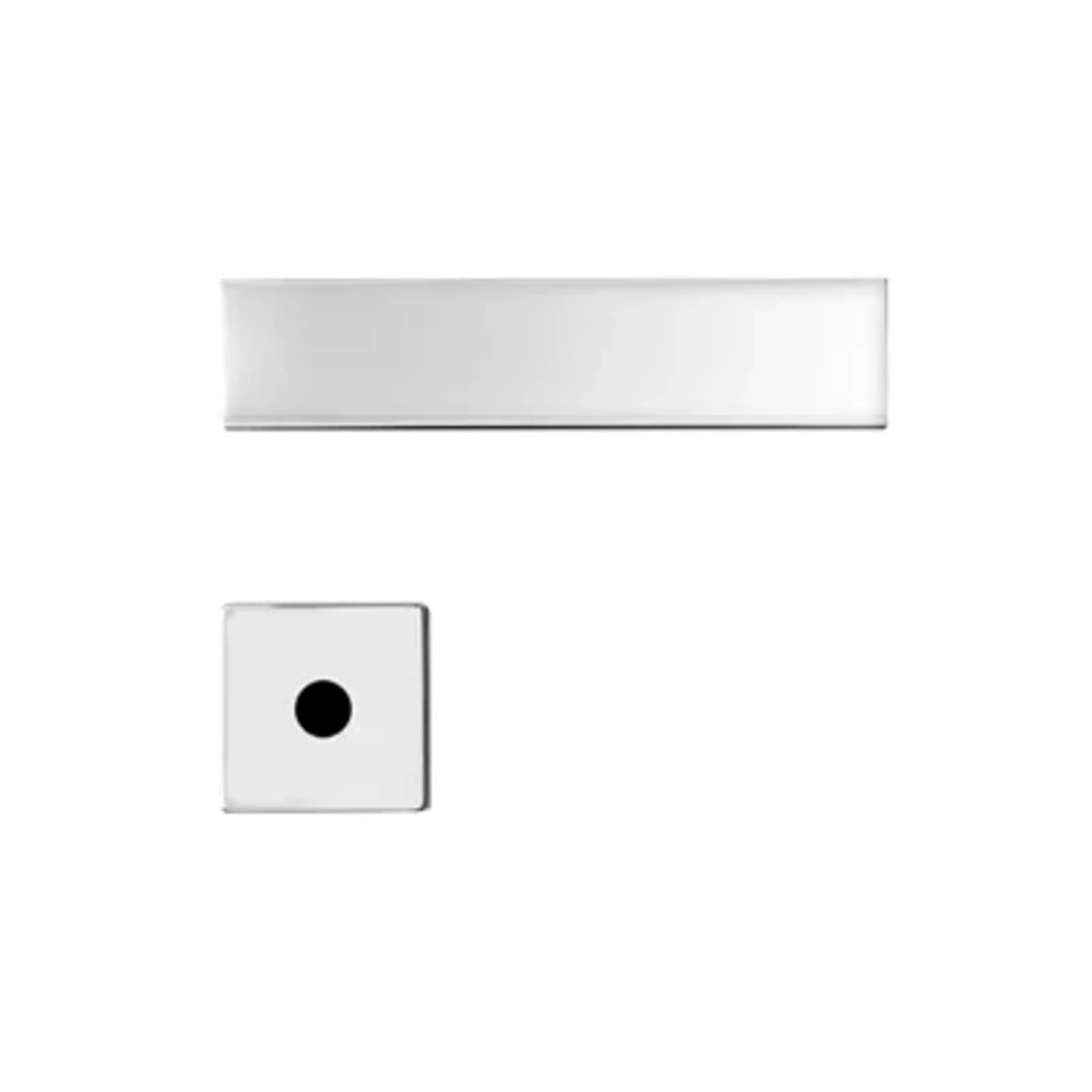 Fechadura para Porta de Banheiro Cromo 55mm com Roseta MZ530 Design Papaiz