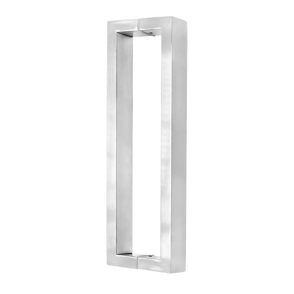 Puxador Retangular 400mm 40x20 Inox Escovado - Silvana 2P?s